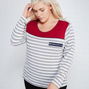 Cute Striped Shirt Size 1X